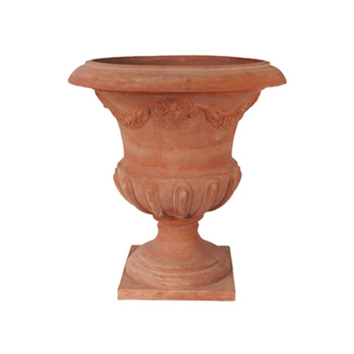 Festooned Chalice Vase in Terracotta